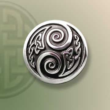 Fancy Two Spirals Brooch